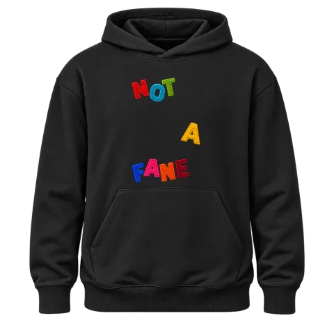 NOT A FANE върху Худи — Черно