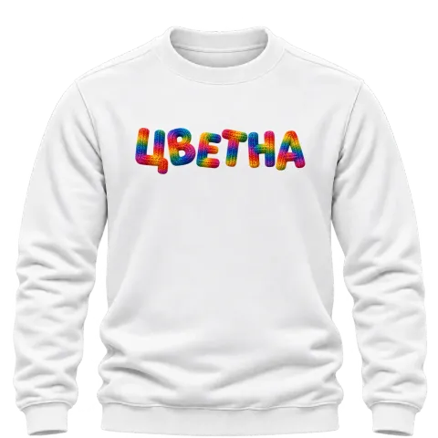Цветна върху Блуза — Бяло