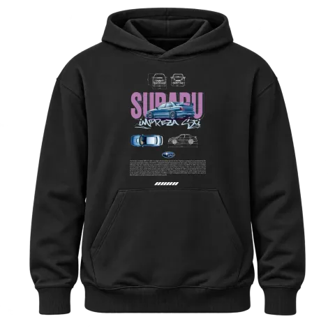 Subaru Impreza WRX STI 2001 върху Худи — Черно