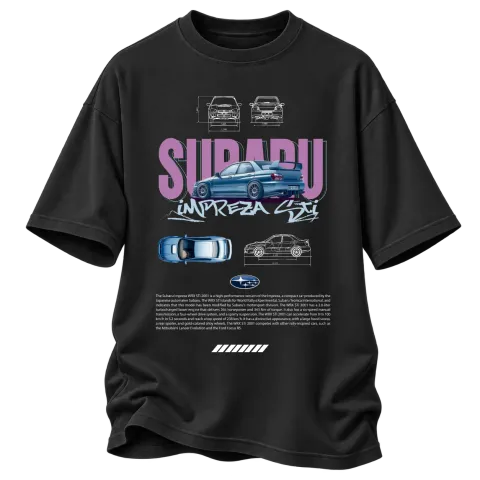 Subaru Impreza WRX STI 2001 върху Овърсайз — Черно