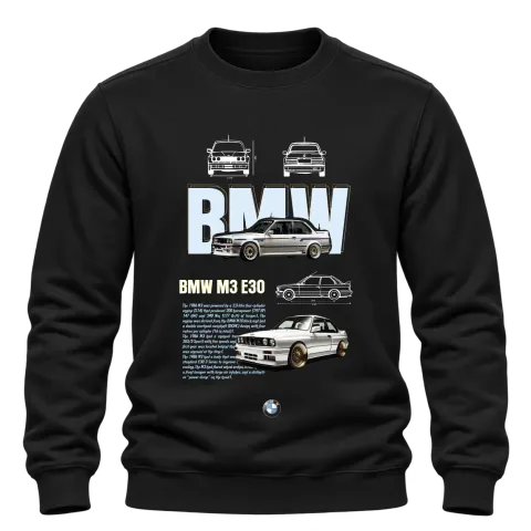 BMW E30 върху Блуза — Черно