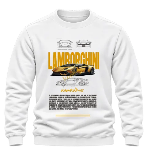 Lamborghini Aventador върху Блуза — Бяло