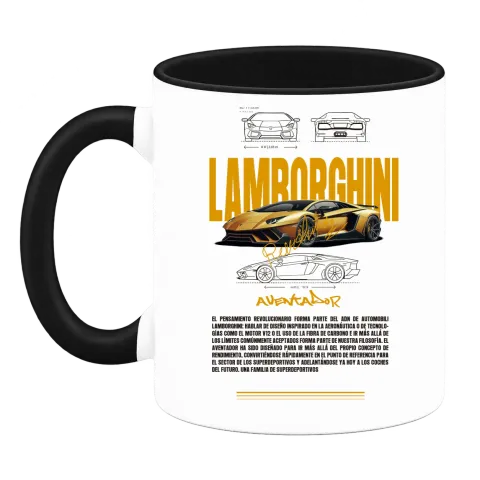 Lamborghini Aventador върху Чаша — Черна