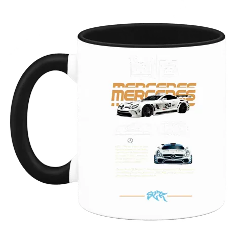 Mercedes AMG GT3 състезателна визия върху Чаша — Черна