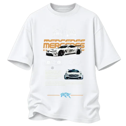 Mercedes AMG GT3 състезателна визия върху Овърсайз — Бяло