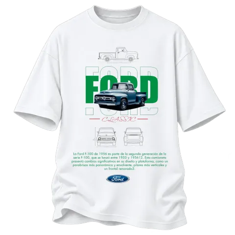 Ford F-100 1956 Classic върху Овърсайз — Бяло