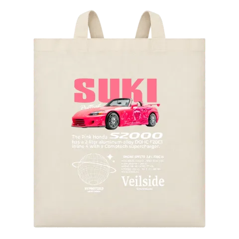 Розов Honda S2000 Silk върху Чанта — Бежово