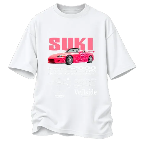 Розов Honda S2000 Silk върху Овърсайз — Бяло