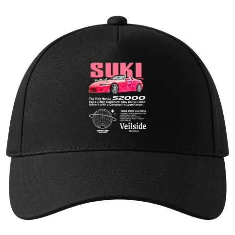 Розов Honda S2000 Silk върху Шапка — Черно