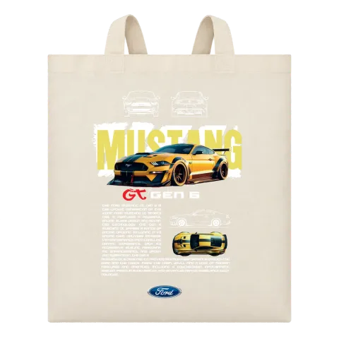 Ford Mustang Muscle Car върху Чанта — Бежово
