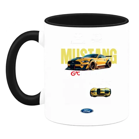 Ford Mustang Muscle Car върху Чаша — Черна