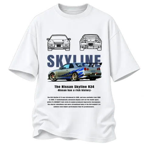 Nissan Skyline R34 върху Овърсайз — Бяло