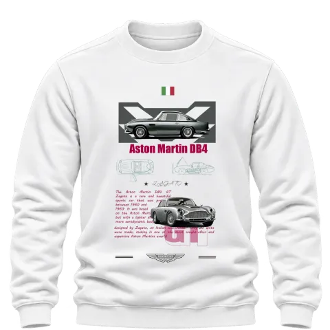 Aston Martin DB4 класика върху Блуза — Бяло