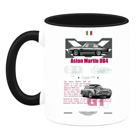 Aston Martin DB4 класика върху Чаша — Черна