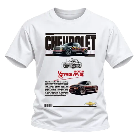 Chevrolet 2002 KREAME върху Тениска — Бяло