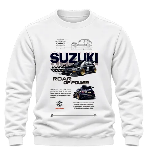 Suzuki Roar of Power върху Блуза — Бяло