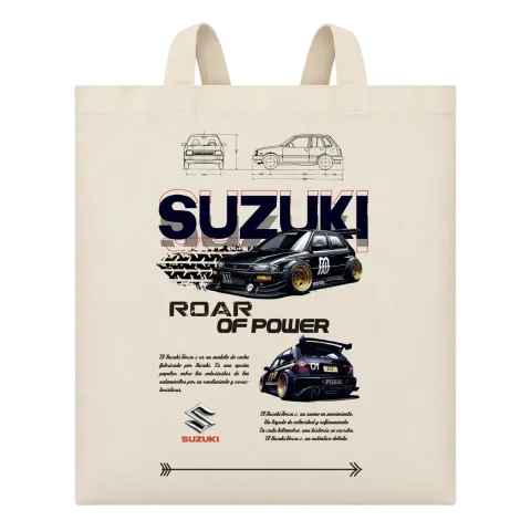 Suzuki Roar of Power върху Чанта — Бежово