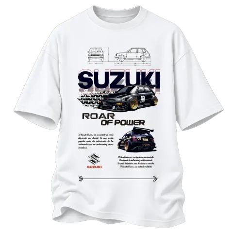 Suzuki Roar of Power върху Овърсайз — Бяло