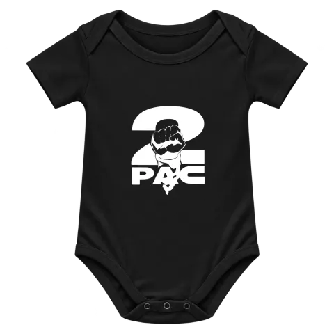 2Pac Fist върху Боди — Черно