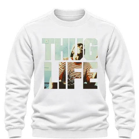 2Pac Thug Life върху Блуза — Бяло