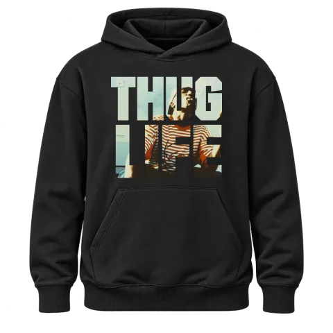 2Pac Thug Life върху Худи — Черно