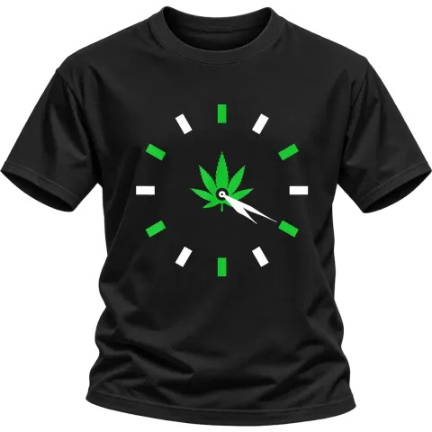 4:20 върху Тениска — Черно