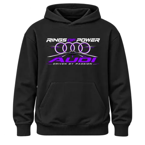 Audi Rings of Power върху Худи — Черно