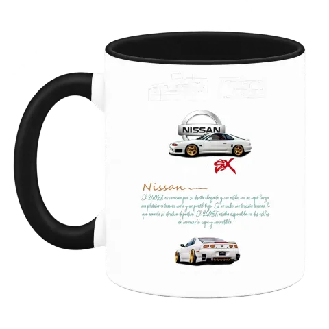 Nissan 240SX с ниска стойка върху Чаша — Черна