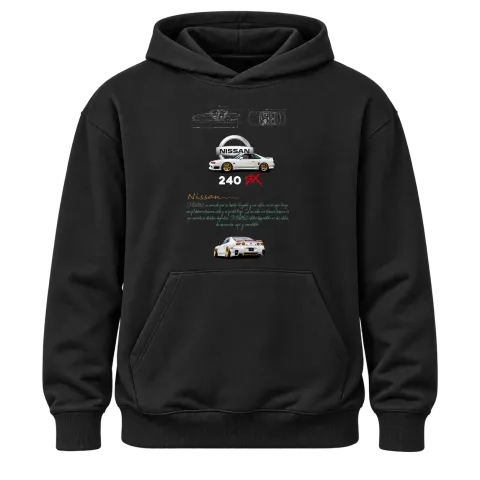 Nissan 240SX с ниска стойка върху Худи — Черно