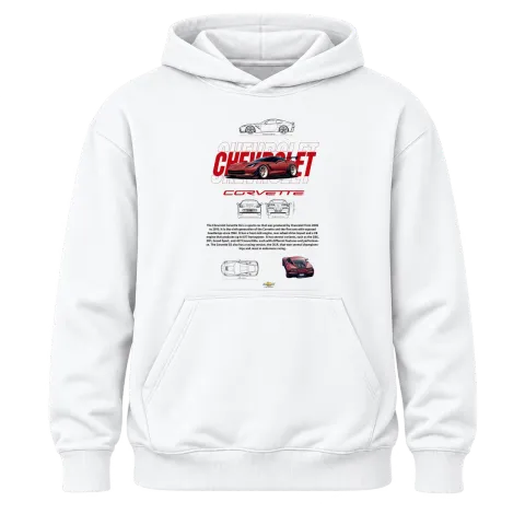 Chevrolet Corvette класика върху Худи — Бяло
