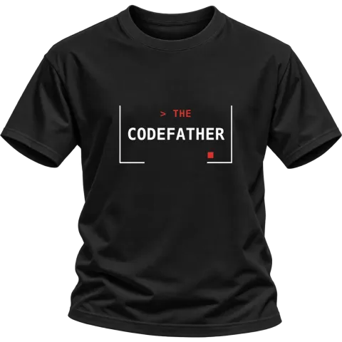 Codefather Terminal върху Тениска — Черно