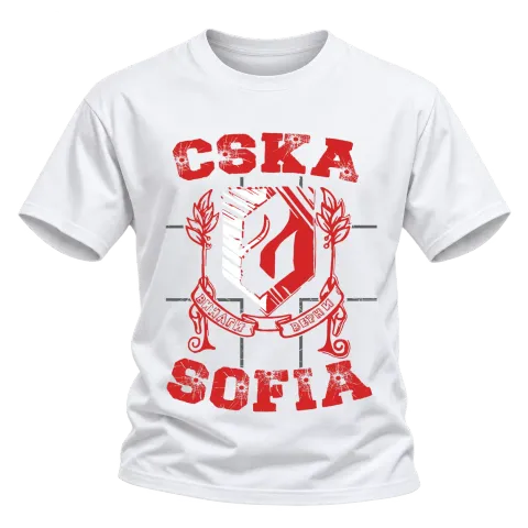 ЦСКА София върху Тениска — Бяло