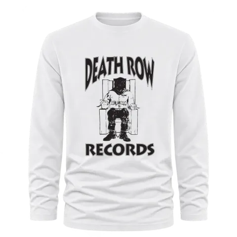 Death Row Records върху Тениска с дълъг ръкав — Бяло
