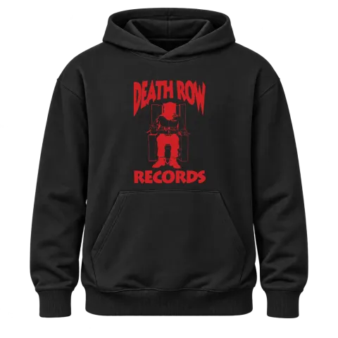 Death Row Records върху Худи — Черно