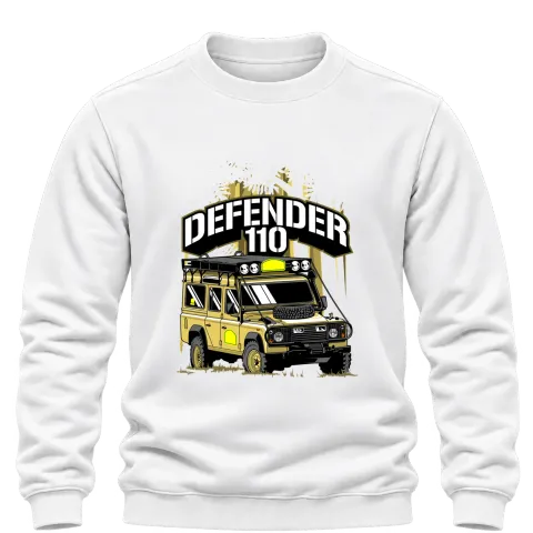 Defender 110 офроуд приключение върху Блуза — Бяло