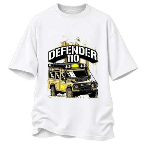 Defender 110 офроуд приключение върху Овърсайз — Бяло