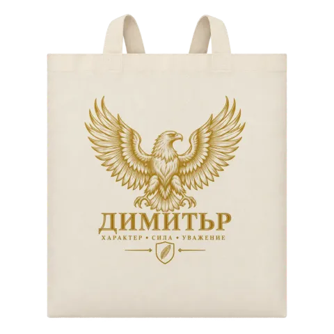 Димитър Златен орел Alpha Leader върху Чанта — Бежово