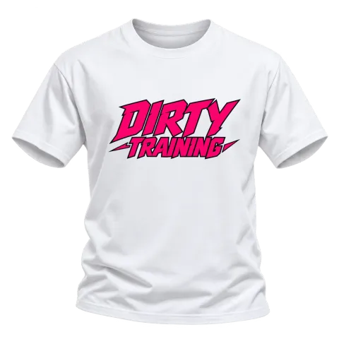 DIRTY TRAINING върху Тениска — Бяло