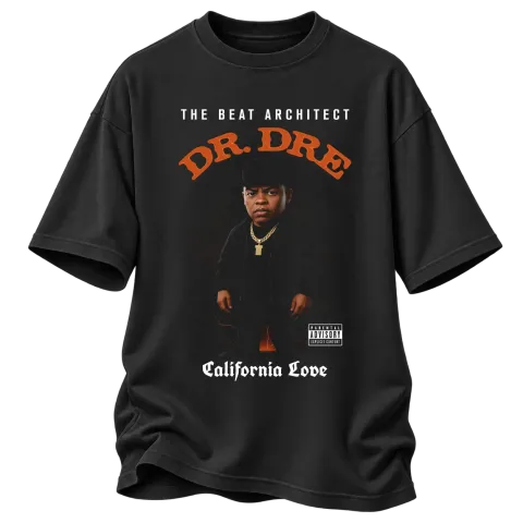 Dr. Dre California Love върху Овърсайз — Черно