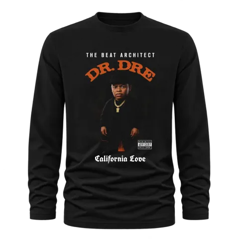 Dr. Dre California Love върху Тениска с дълъг ръкав — Черно