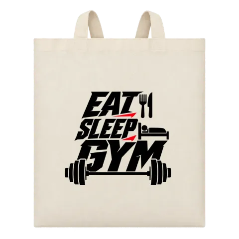 fat sleep gym върху Чанта — Бежово