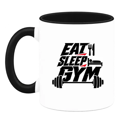 fat sleep gym върху Чаша — Черна