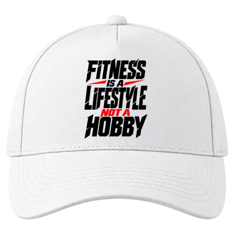finess is a lifestyle not a hobby върху Шапка — Бяло