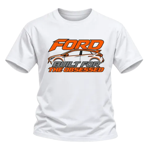 Ford Built for the Obsessed върху Тениска — Бяло