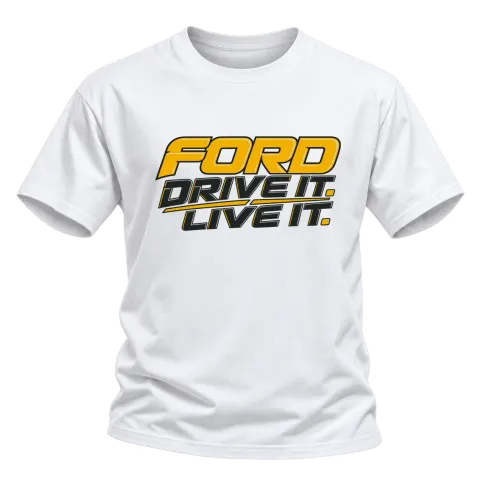 Ford Drive Live върху Тениска — Бяло