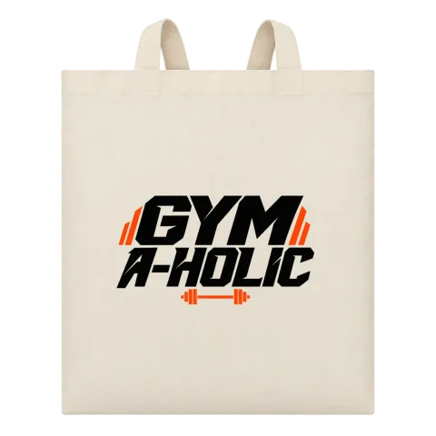 GYM A-HOLIC върху Чанта — Бежово