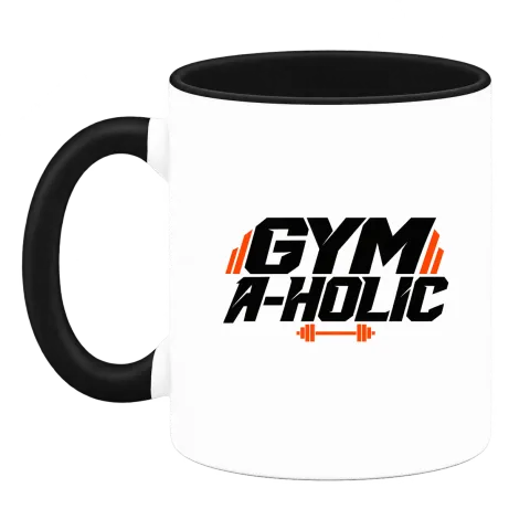 GYM A-HOLIC върху Чаша — Черна