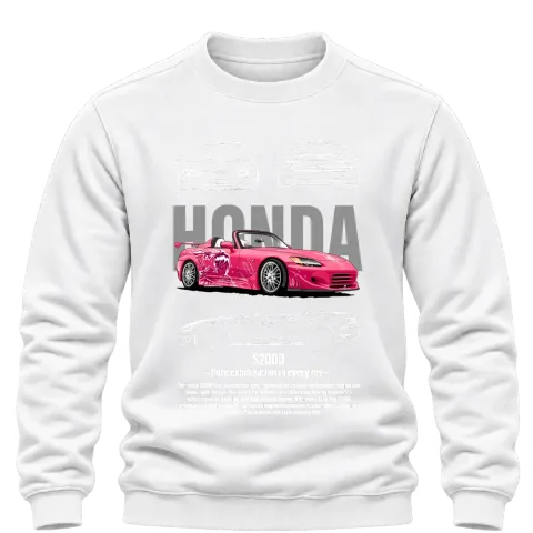 Honda S2000 в розово върху Блуза — Бяло