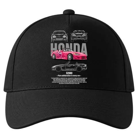Honda S2000 в розово върху Шапка — Черно