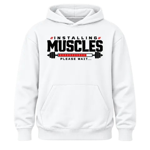 installing muscles please wait... върху Худи — Бяло